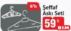 ŞEFFAF ASKI SETİ 6'LI ŞEFFAF ASKI SETİ 6'LI